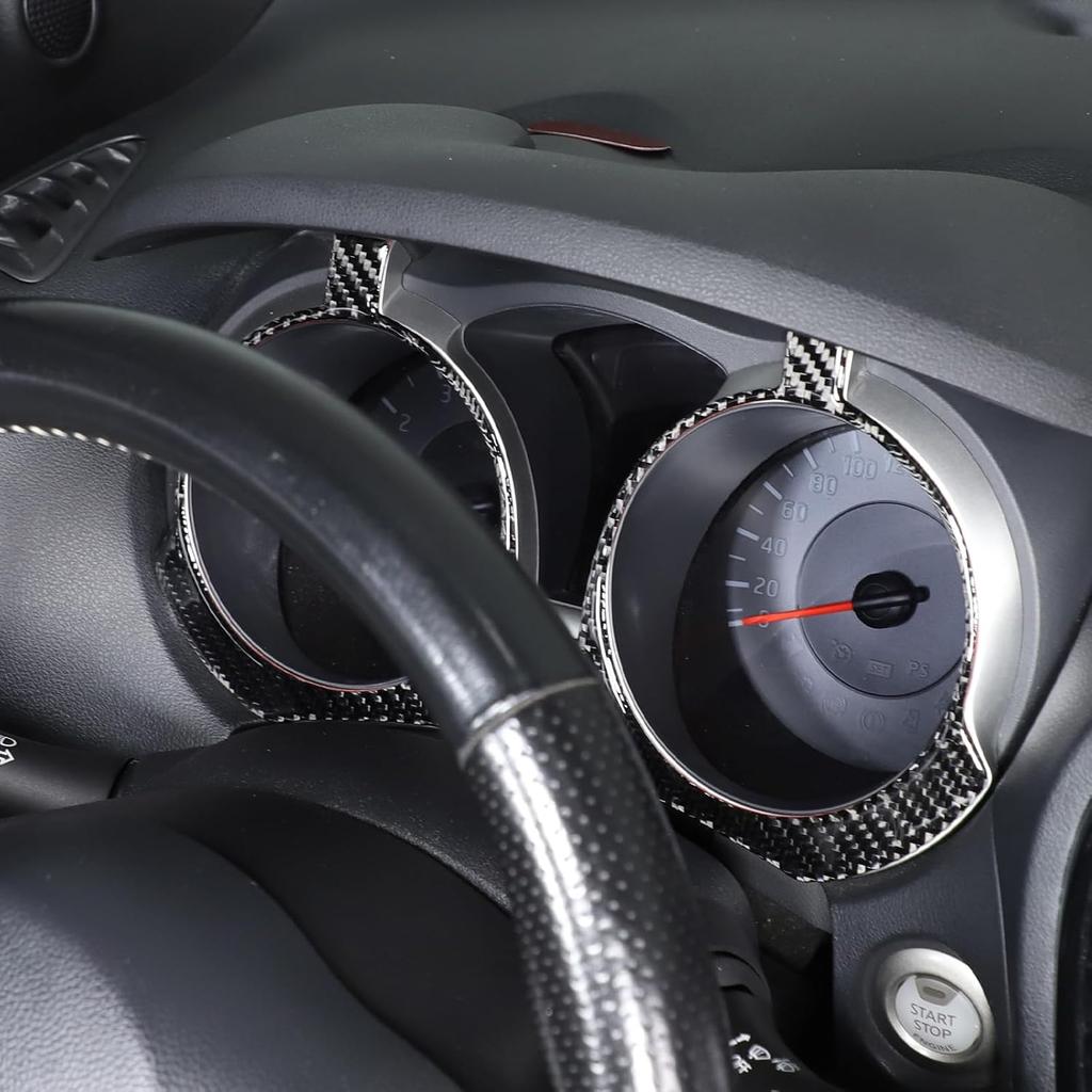 Car Dashboard Cover Trims for 2011-2019 Nissan Juke Infiniti ESQ Accessories Center Console Speedometer Cover Carbon Fiber Center Console Speedometer