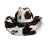 Polyester Plüsch Cowboyhut Breiter Rand Plüsch Cowboyhut Flauschiger Western Cowgirl Hut Streetwear Täglich