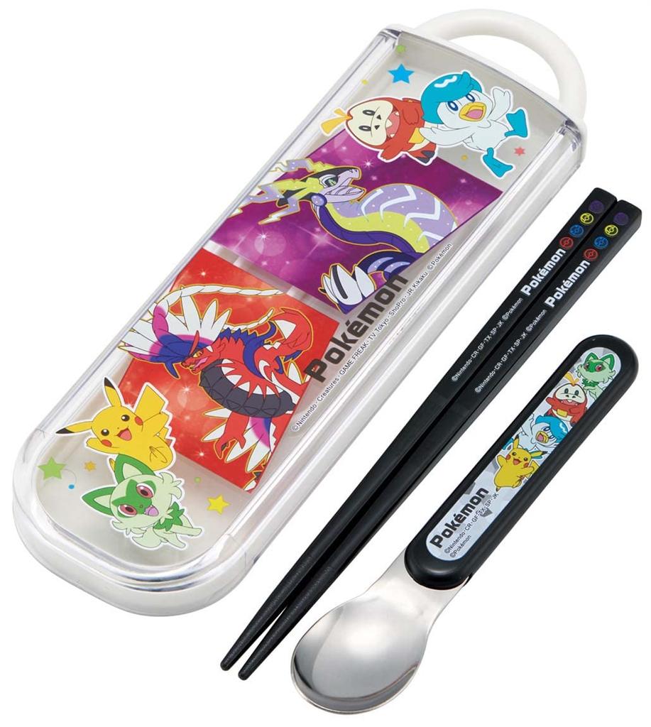 Skater Chopsticks and Spoon Set, Pokémon, 23N, Made in Japan, CCA1AG-A