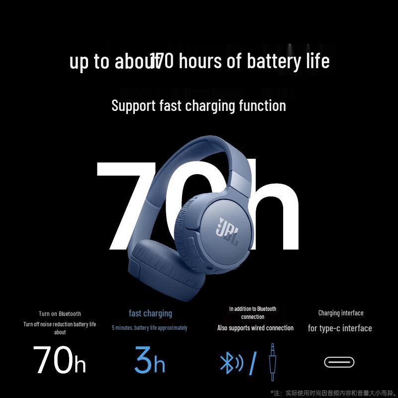 JBL TUNE 670NC Wireless Over-Ear Noise-Cancelling Headphones