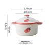 Conjunto de Tigelas de Cerâmica Abay Kids Morango para Ovos Cozidos no Vapor e Comida de Bebê (2 pacotes)