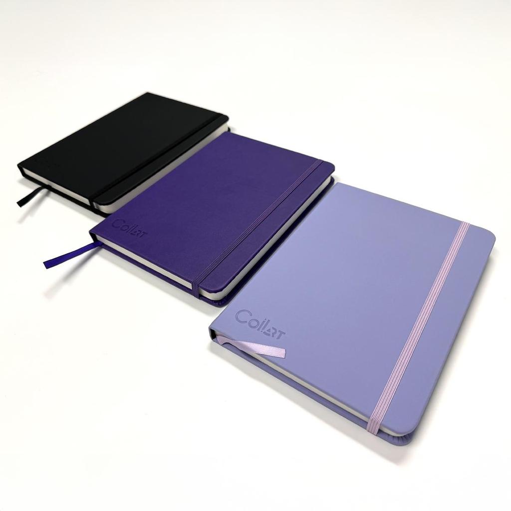 Lila A5 Aquarell-Skizzenbuch Hardcover (14x20cm) - 200 g/m² 100% Zellulosepapier