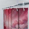Romantic Red Heart Swirls Shower Curtain For Bathroom Decoration