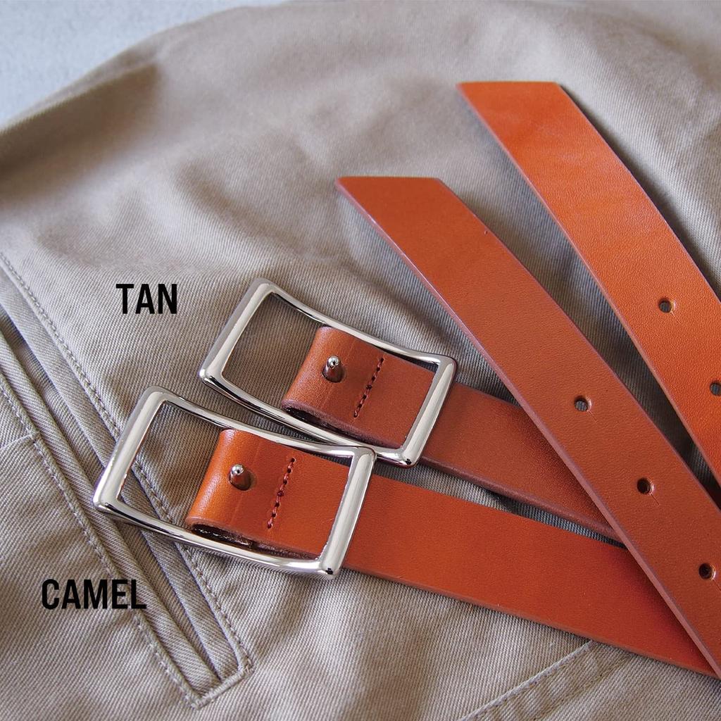 [Tochigi Leather] Made In Japan, Single Piece Leather Narrow Belt with Navel Buckle, 9 Holes, Men's & Women's, 69cm-89cm, Size S, Slim Fit, Casual,