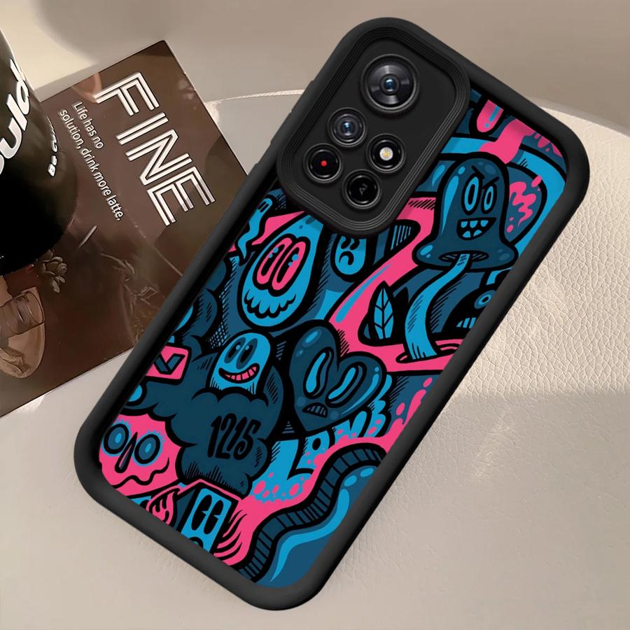Phone Cover Case for Xiaomi Poco F8 C61 X3 NFC C51 X3 Pro C50 Green Graffiti Pattern