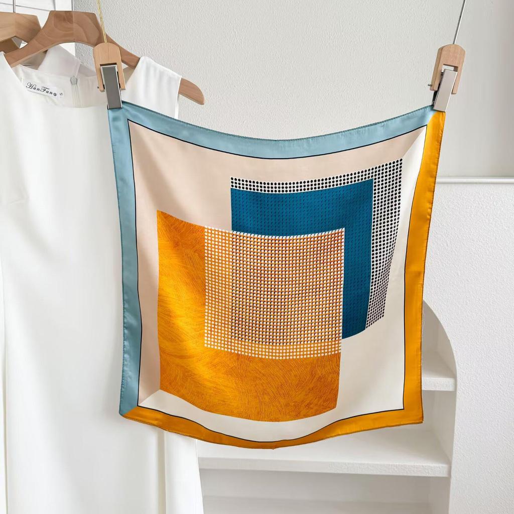 100% Mulberry Silk Small Square Scarf - European Style, High-End Feel, Perfect for Mother's Birthday or Business Gift