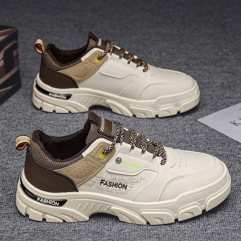 Shoes men's shoes 2025 new autumn men's height increase sports work board shoes youth casual low-top Martin boots