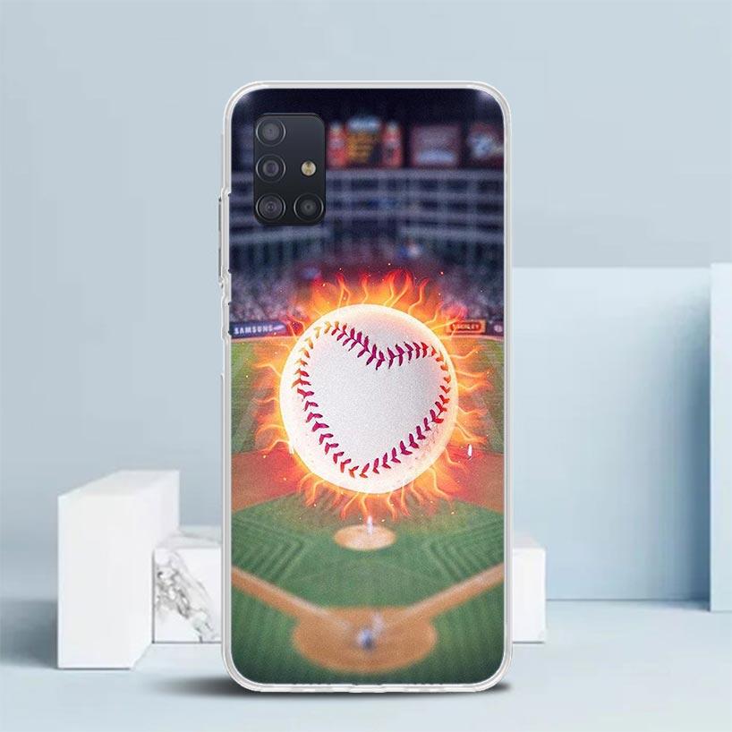 

Baseball Sport Soft Cover for Samsung Galaxy A12 A22 A32 A52 A72 A02S Phone Case Note 20 Ultra 10 S10 Plus A51 A71 A50S A20S A10 Samsung A10S
