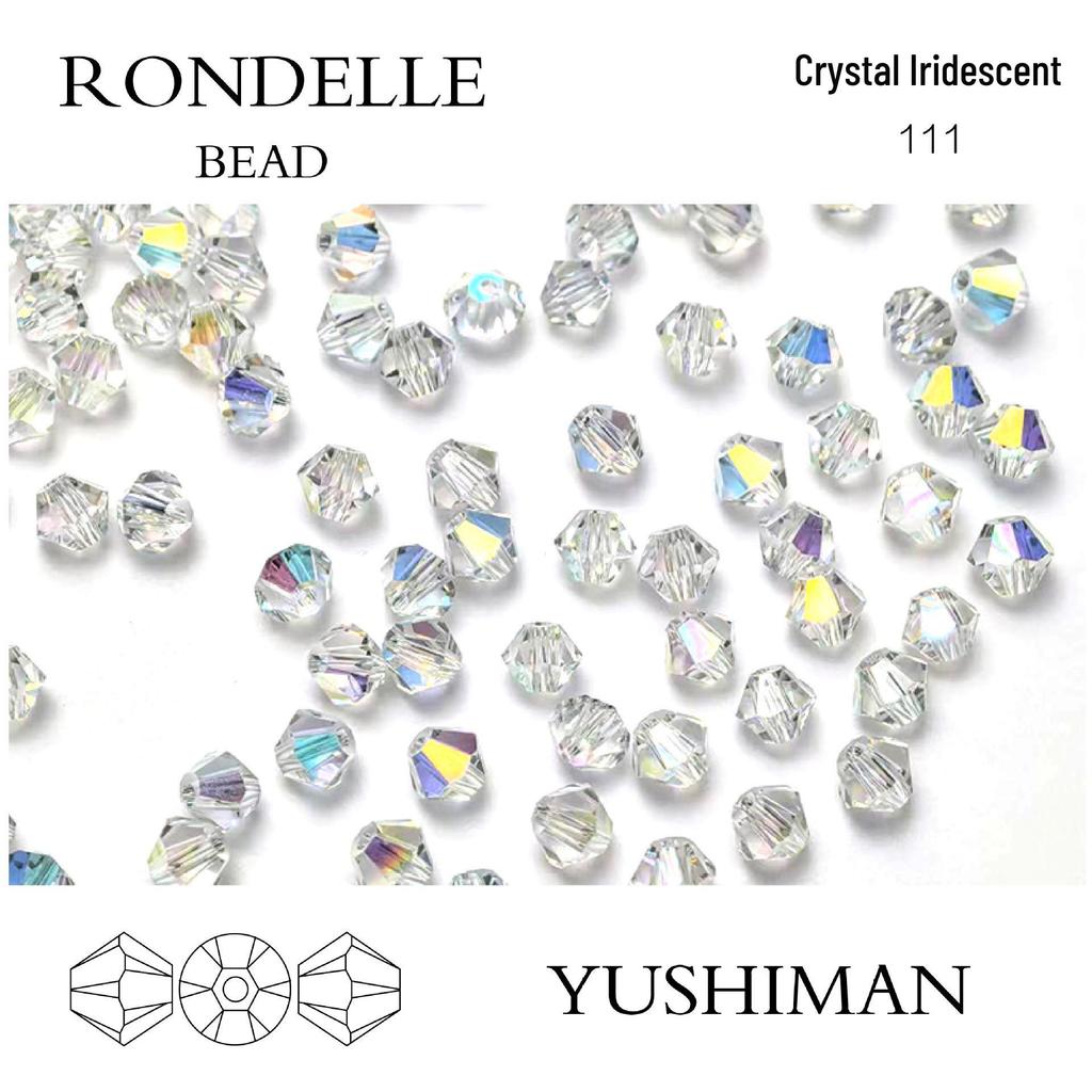 4mm Rhombus Beads - 200 Czech Quality Double Crimp Top Beads for DIY, Shuttle Weaving, and Embroidery