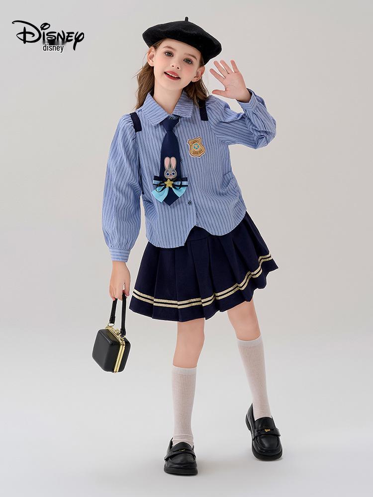 Disney Girls' Rabbit Police Officer Set: Long Sleeve Shirt & Short Skirt Two-Piece.