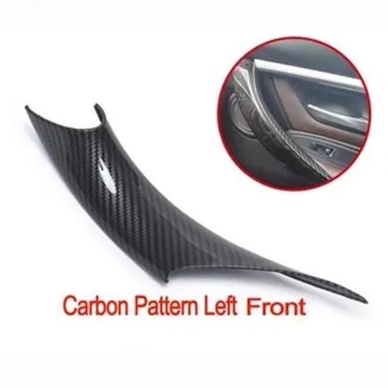F30 Door Handle Pull Inner Protective Cover Black Carbon Fiber Car Door Trim for BMW 3 Series 2013- BMW 320 328 330 335 M3