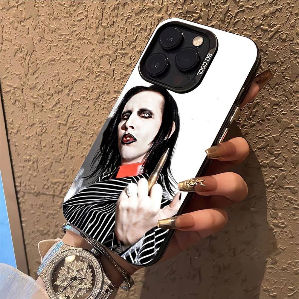 

Singer Marilyn Manson Phone Case Phone Case For iPhone 14 16 15 11 12 13 Pro Max Mini Plus Shockproof Cover iPhone11