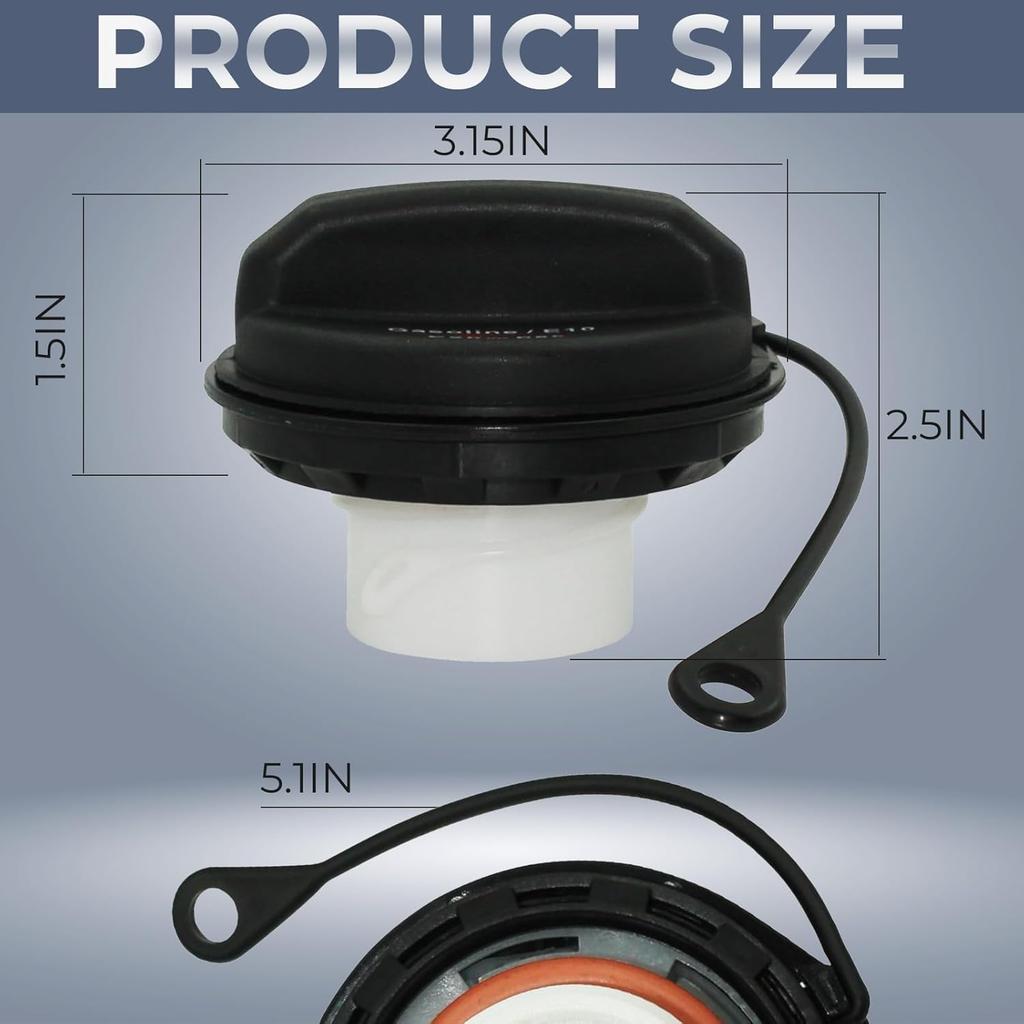 Gas Cap, Fuel Cap For Ford Lincoln Mercury 2004-2009 F150, 2007-2015 Edge, 2009- F250 F350 Super Duty, 2017- F450 F550, 2006-2007 Fusion, 2004-2007