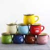Creative Japanese Ceramic Cup Gifts, Big Belly Cup Breakfast Cup Milk Coffee Cup Color Glaze