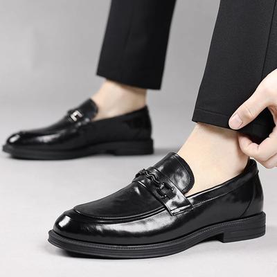 Men Dress Shoes Slip On Casual Fashion Mens Male Party Sneakers Black Leather Loafers Sapato Social Masculino Italian Shoes Men