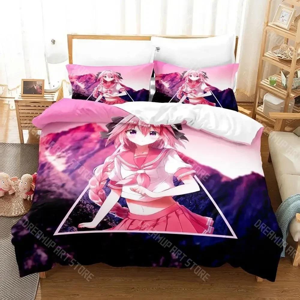3D Print Fate - Astolfo Bedding Set Single Twin Full Queen King Size Bed Set Adult Kid Bedroom Duvet Cover Sets Home Textiles