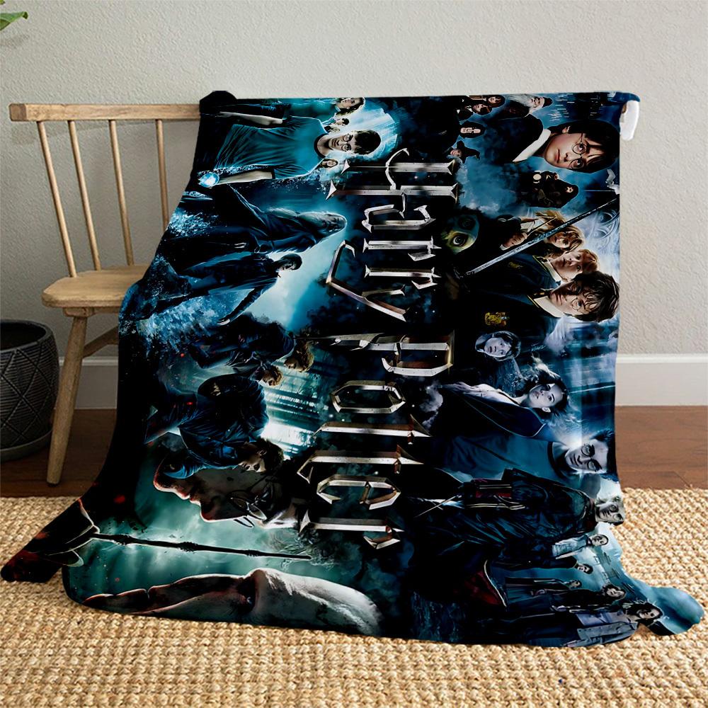 1pc Harry Potter, Hogwarts, Magic Outdoor Blanket - Throw Blanket, Soft , Flannel Blankets, Living Room, Travel, Camping-1102101