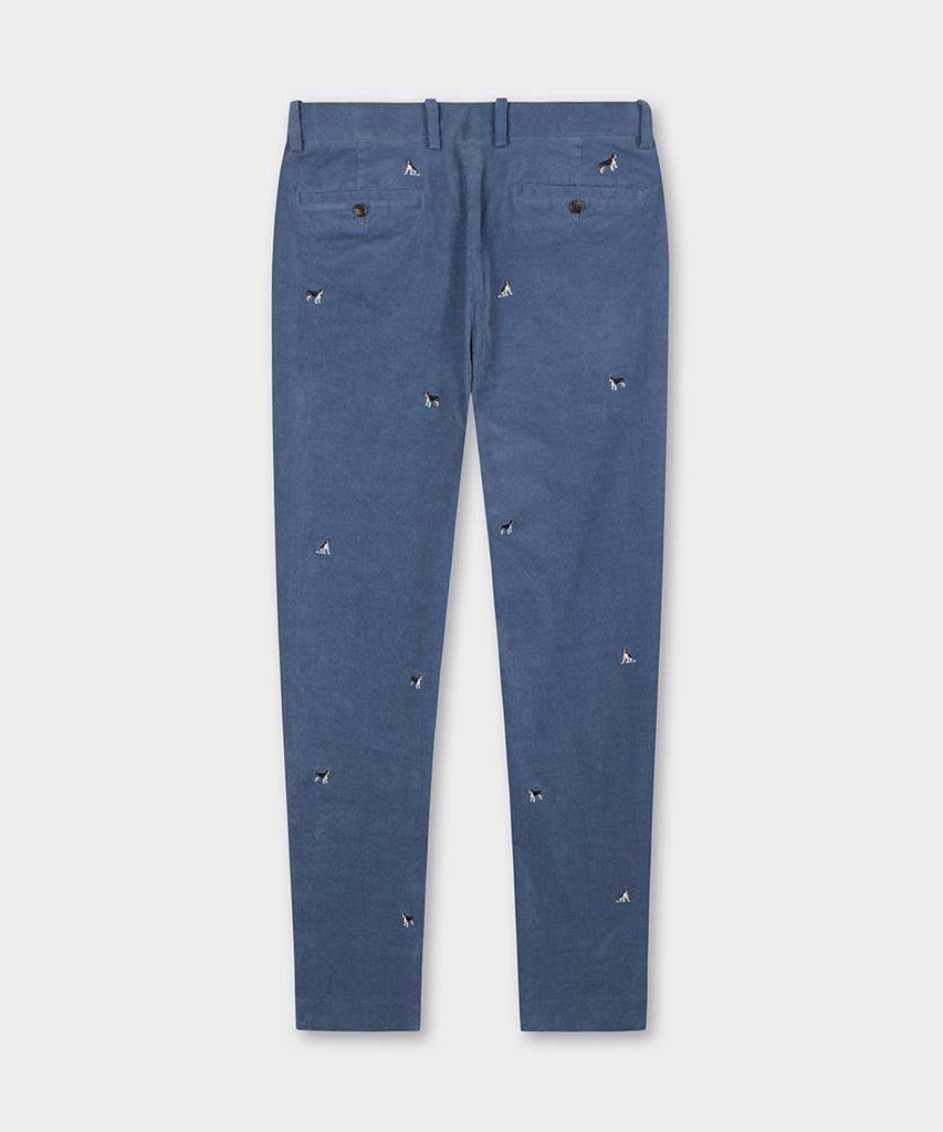 BROOKS BROTHERS Regular Fit 15W Beagle Embroidery Chino Pants (Blue) (Bbpcmm4765Mew)
