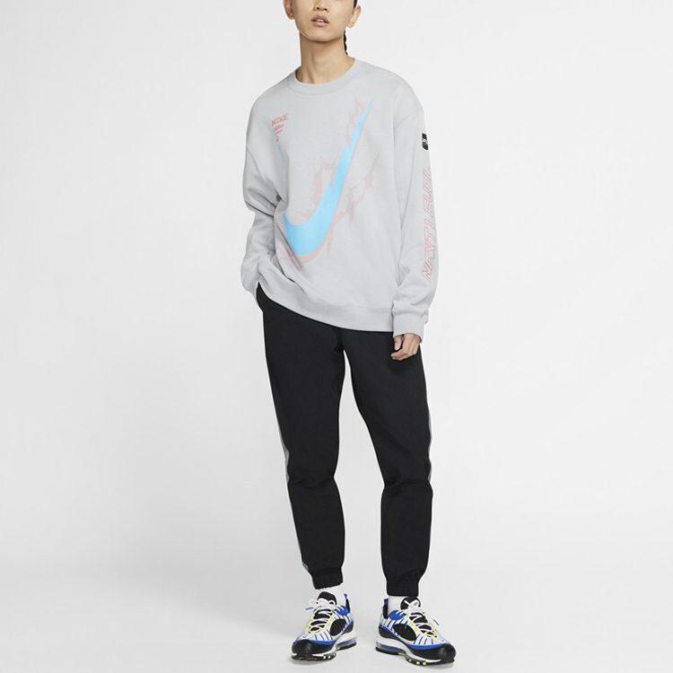 Nike Sweatshirts Men's Gray Crew Neck Moderate Regular DA5005-021