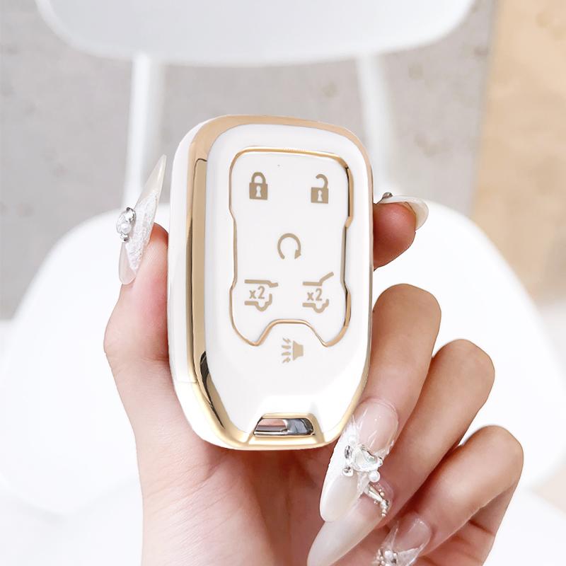 6 Buttons TPU Car Remote Key Case Cover Holder Shell For Chevrolet Suburban Tahoe GMC Yukon Accessories