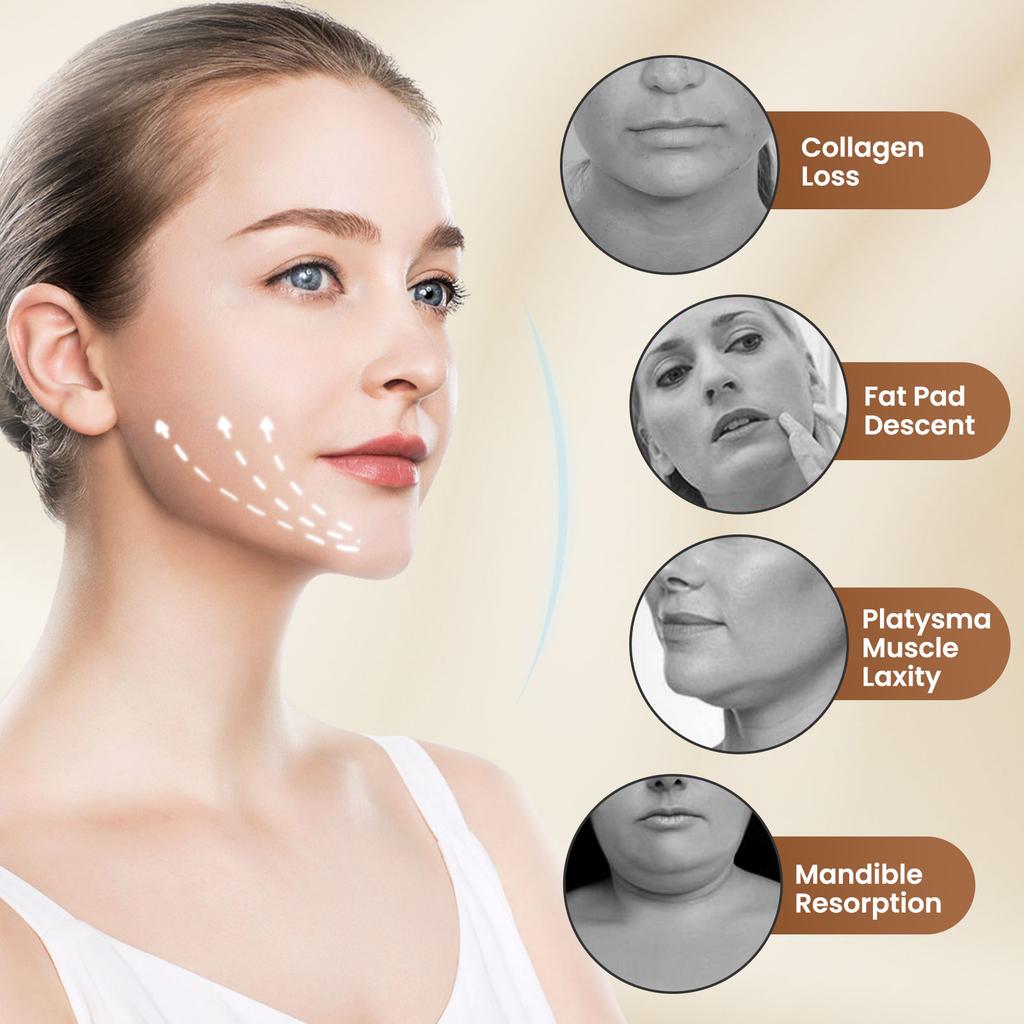 Electric V-Face Lifting Device Facial Beauty Slimming Massager 6 Modes for Double Chin Removal Face Firming & Slimming