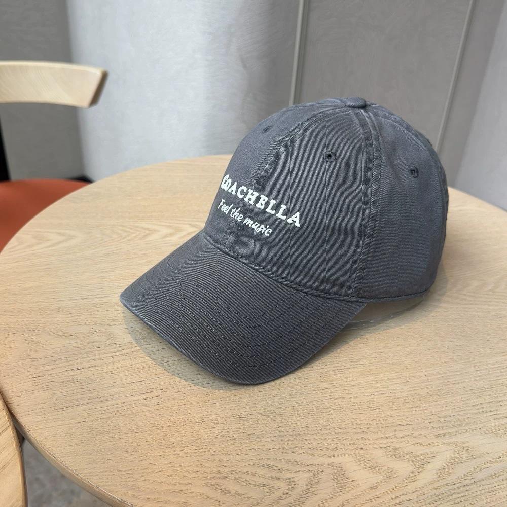 College style high quality pure cotton letter embroidery green baseball cap children soft top versatile face small cap men