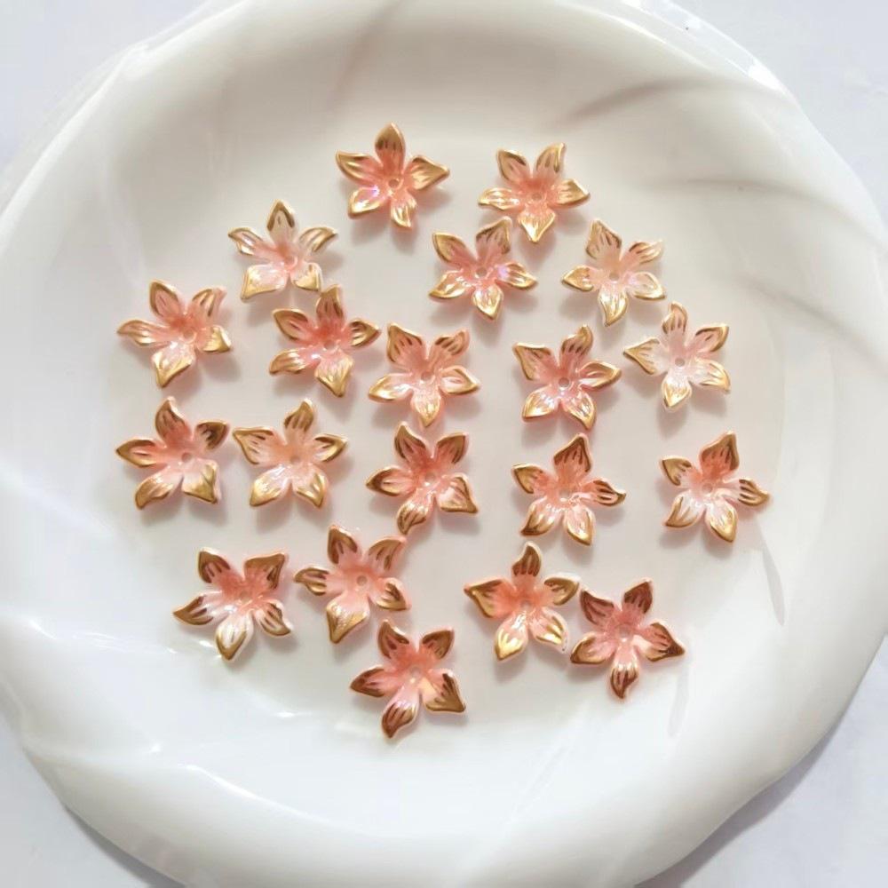 Two-Color Gold & Silver Lily Flower Plated Bell Flower Hairpin Tassel DIY Decoration Material