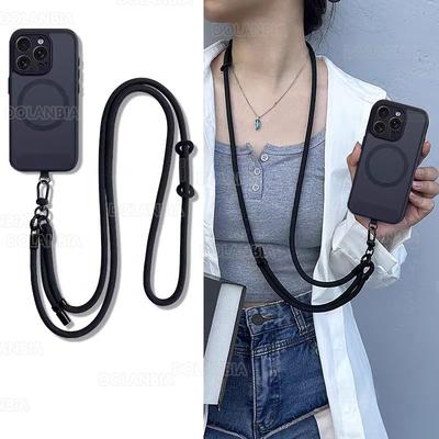 Lanière de téléphone bandoulière 120-150cm Anti-perte Sangle en nylon réglable Pour le sport le voyage Lanière de cou pour téléphone portable légère et durable