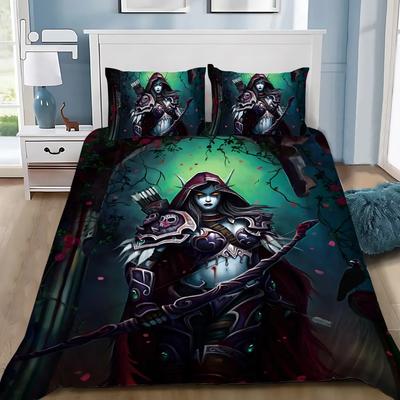 Gorąca pościel z World of Warcraft poszewka na kołdrę poszewka na poduszkę zestaw pościeli do gry sypialnia dla dorosłych chłopca dziewczynki dekoracja prezent dla dzieci pojedyncza podwójna