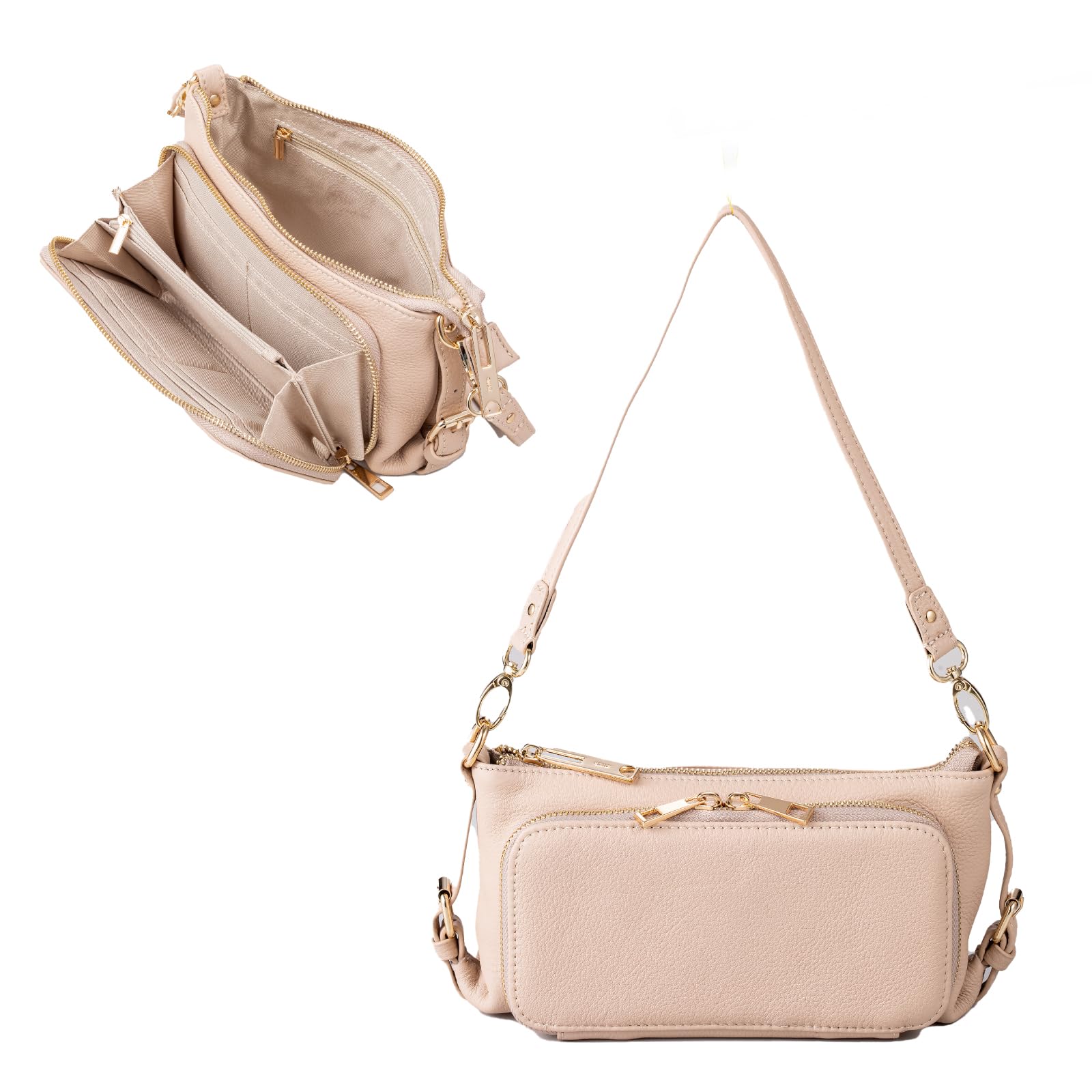 

BAG since Imai Bag QUAY Wallet Pouch Genuine Leather Shoulder Bag Leather Bag Ladies Wallet Pochette 44460NN Ivory [IMAI 1977] слонова кістка