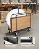 Gipskarton-Wagen Dolly, 816 kg Tragfähigkeit, Stahlplatten-Transportwagen mit 12,5 mm Lenkrollen, Holz-Gipskarton-Dolly mit Spanngurt & 3 Seiten