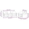 VidaXL Ensemble de Canapés avec Coussins 2 pcs, Canapés avec Accoudoirs et Dossier, Ensemble de Meubles, Mobilier de Salon, 3202270
