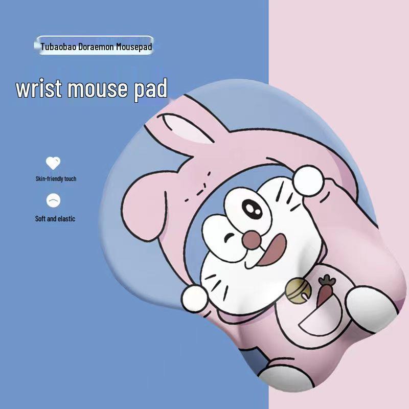 3D Cute Cartoon Silicone Wrist Rest Mouse Pad with Memory Foam