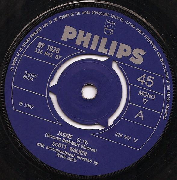 

7inch Record SCOTT WALKER - Jackie 3268421F Philips 1967 UK Rock Used