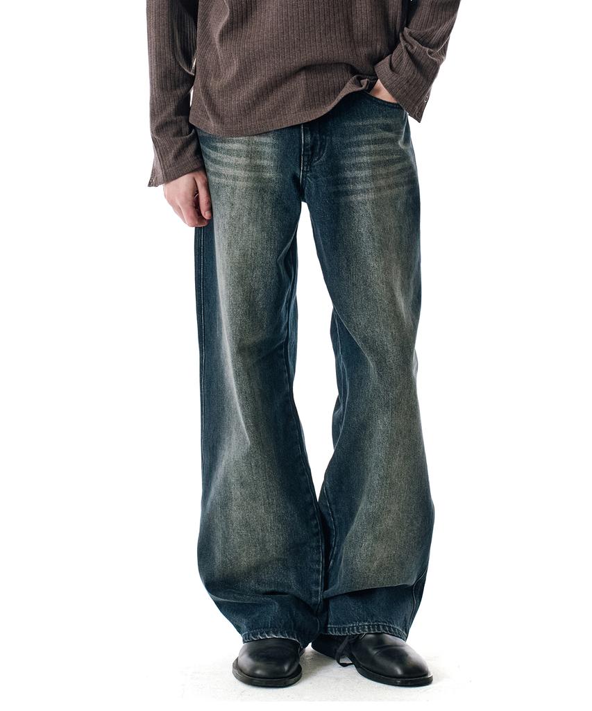 Sekeonmonollogeu 3 Stitched Wide Washed Denim Pants [Dblue]_Sept056Dblue