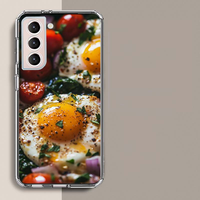 

Delicious Egg Recipes for Breakfast Phone Case For Samsung Galaxy S25 Edge S24 S23 FE S21 S20 S10 Plus S22 S26 Ultra Cover Clear Samsung S20 Plus
