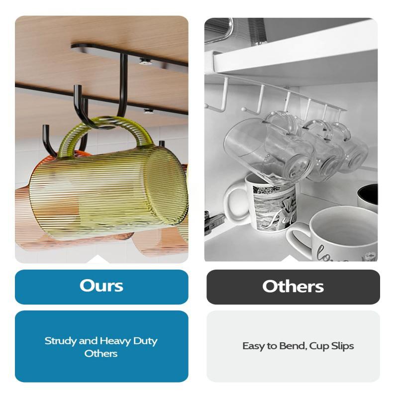 Minimalist Cabinet Mug Hooks Water Cup Racks And Upside-Down Coffee Cup Display Rack