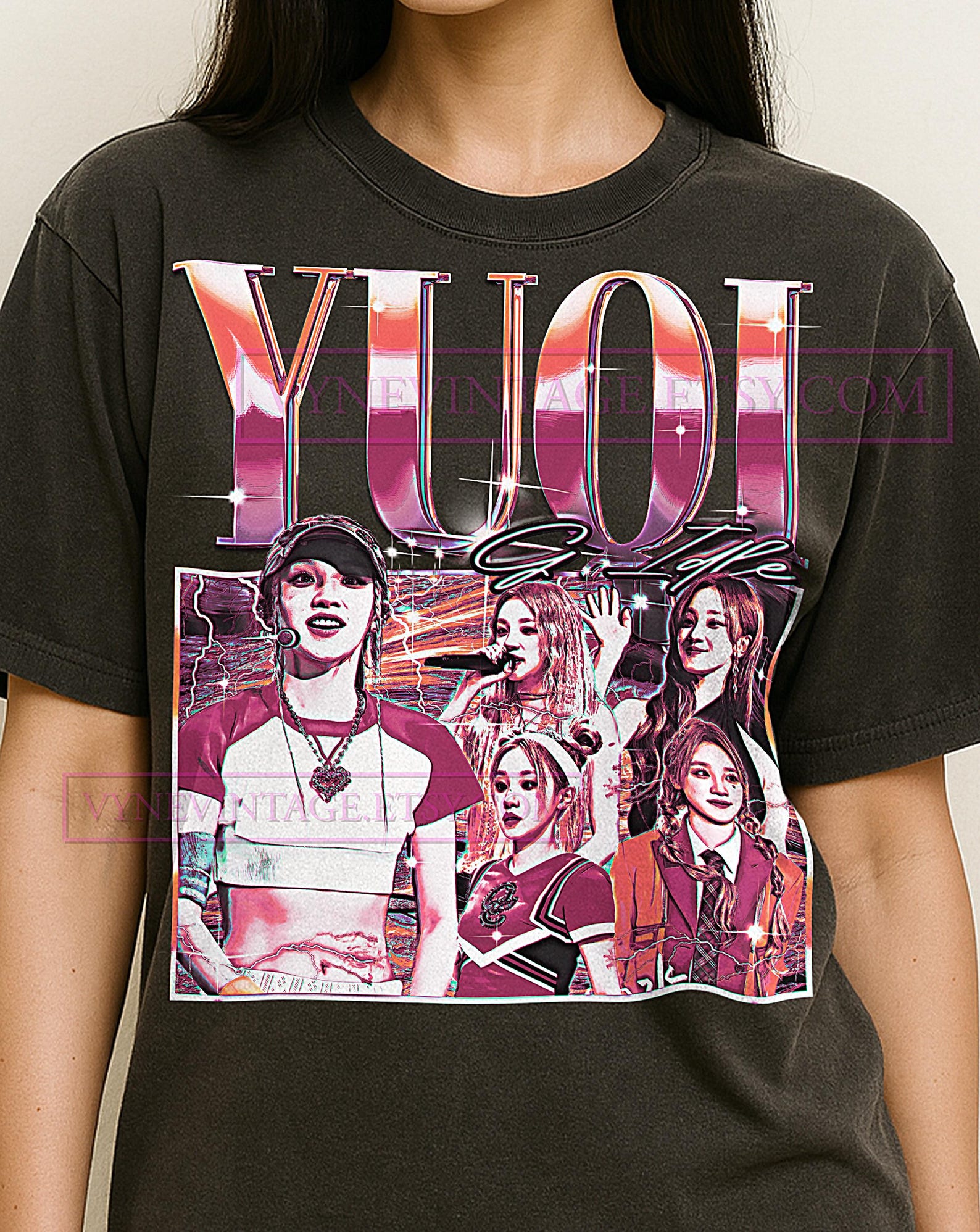 Yuqi G Idle Shirt, 90s Vintage Retro Bootleg Yuqi G-Idle T-Shirt, K-Pop Vocalist Graphic Tee, Neverland Fan Aesthetic Shirt XL