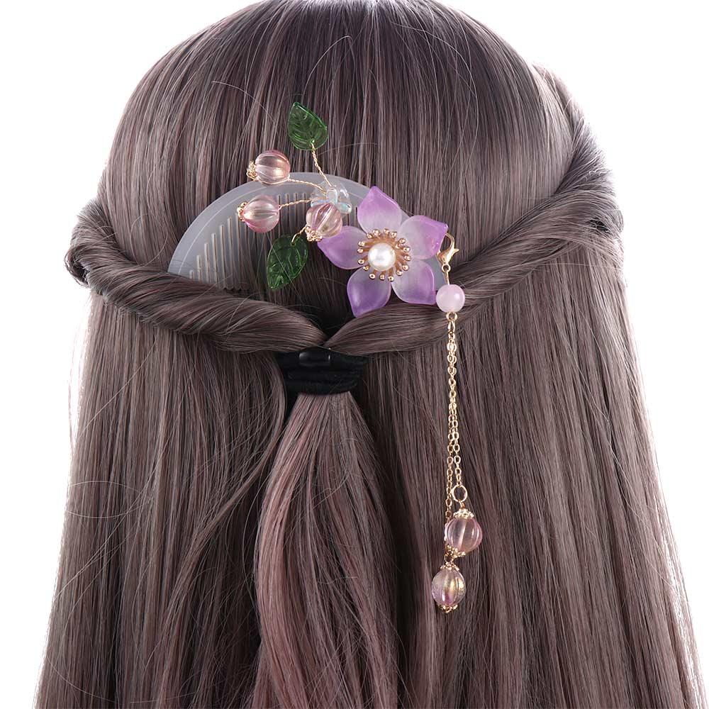 Headwear Pearl Flower Ancient Style Hairpin Hanfu Hair Comb Chinese Style Headwear Children Hairpin