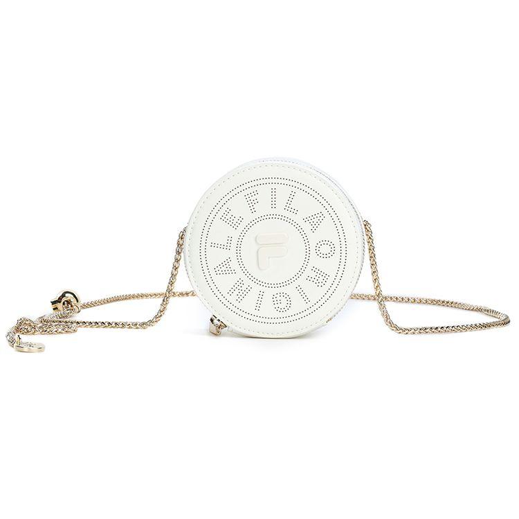 FILA Textured Commuter Chain Polyurethane Mini Shoulder Bag Women bags White F13W229167F-WT Mini
