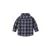 Children's Collared Shirt for Spring and Autumn, Boys' Brushed Plaid Long-Sleeve Shirt, Baby Boy's Square Collar Pure Cotton Casual Top