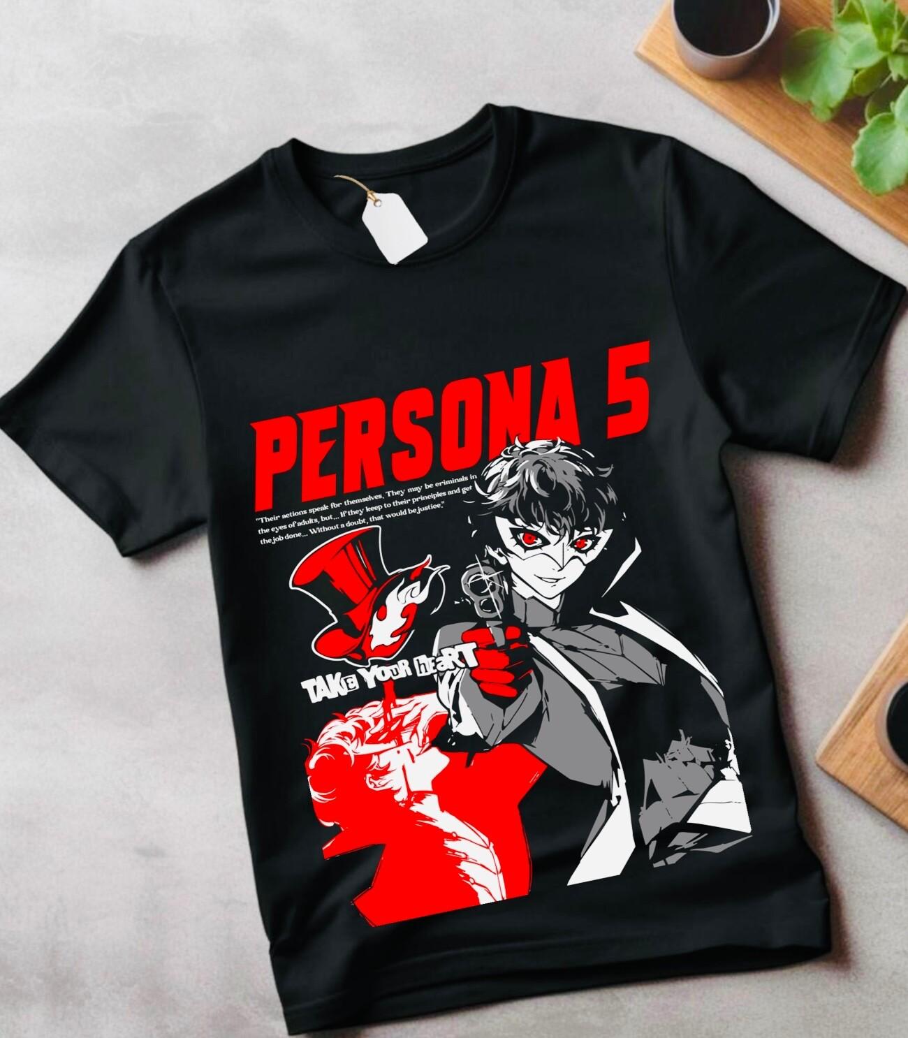 

Persona 5 T-Shirt Mens Womens Tees TopGoro Akechi Shin Megami Tensei Anime Manga GifT Shirt Mens Womens Tees Top gift 4XL