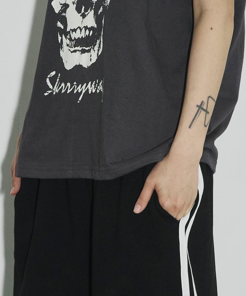 SCALLYWAG Long Bermuda Line Training Shorts [Black]