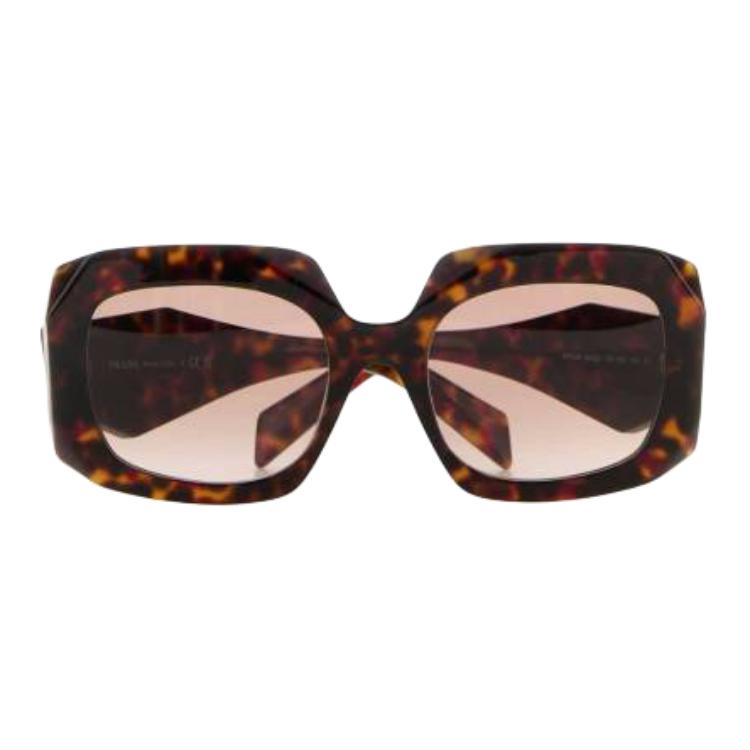 Prada Printed Design Irregular Shape Sunglasses Women Sunglasses Tortoiseshell SPRB23C054E17NFE10S