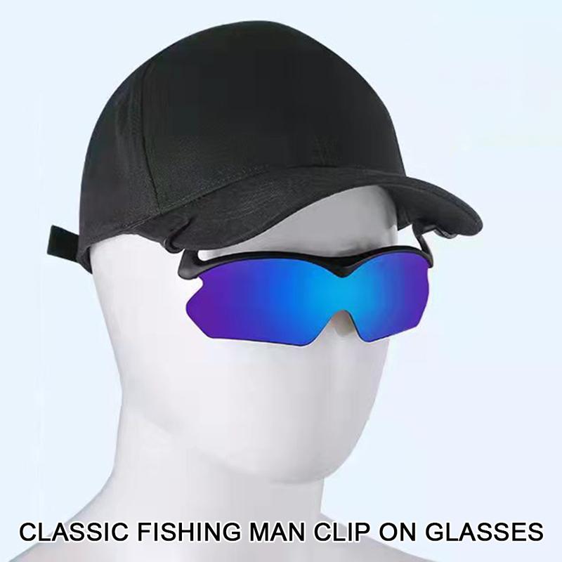 Adjustables Sunglasses With Hat Clip Polarised Clip-On Sunglasses For Hat Brim UV-Proof Anti-Glare Glasses For Outdoor Fishing