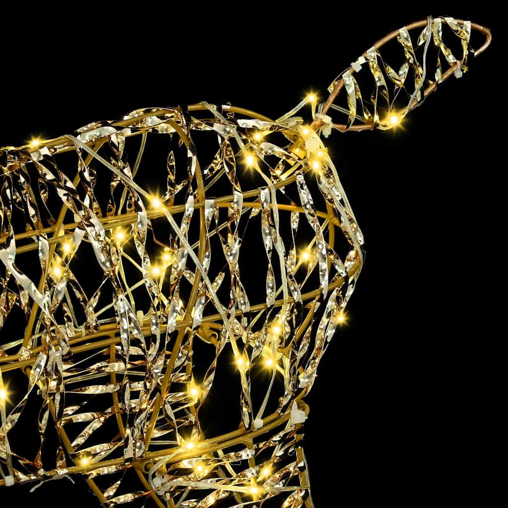 3D Reindeer 140 LEDs Warm White 128 Cm PET