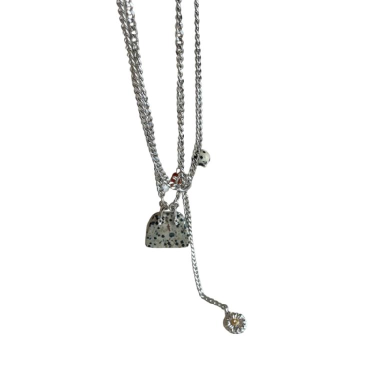Small Bag Pendant Necklace Chain Necklace Small Bag Neck Jewelry Titanium Steel Texture for Women Who Love Details