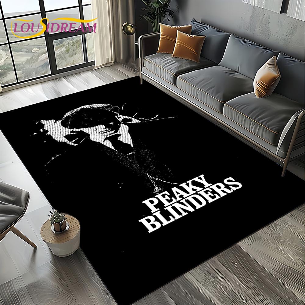 Nuovo Tappeto Tommy Shelby P-Peaky B-Blinders per Camera da Letto Soggiorno Casa Decorazione Divano, Decorazione Tappetino Gioco per Bambini Regalo