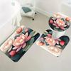 4pcs, The for Lotus landscape is elegant and refined pattern, Apartment bathroom, Shower Room shower curtain set with