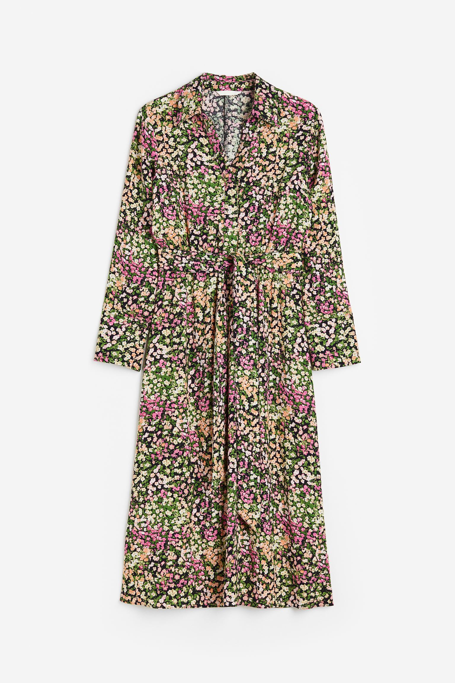 

Tie-belt shirt dress